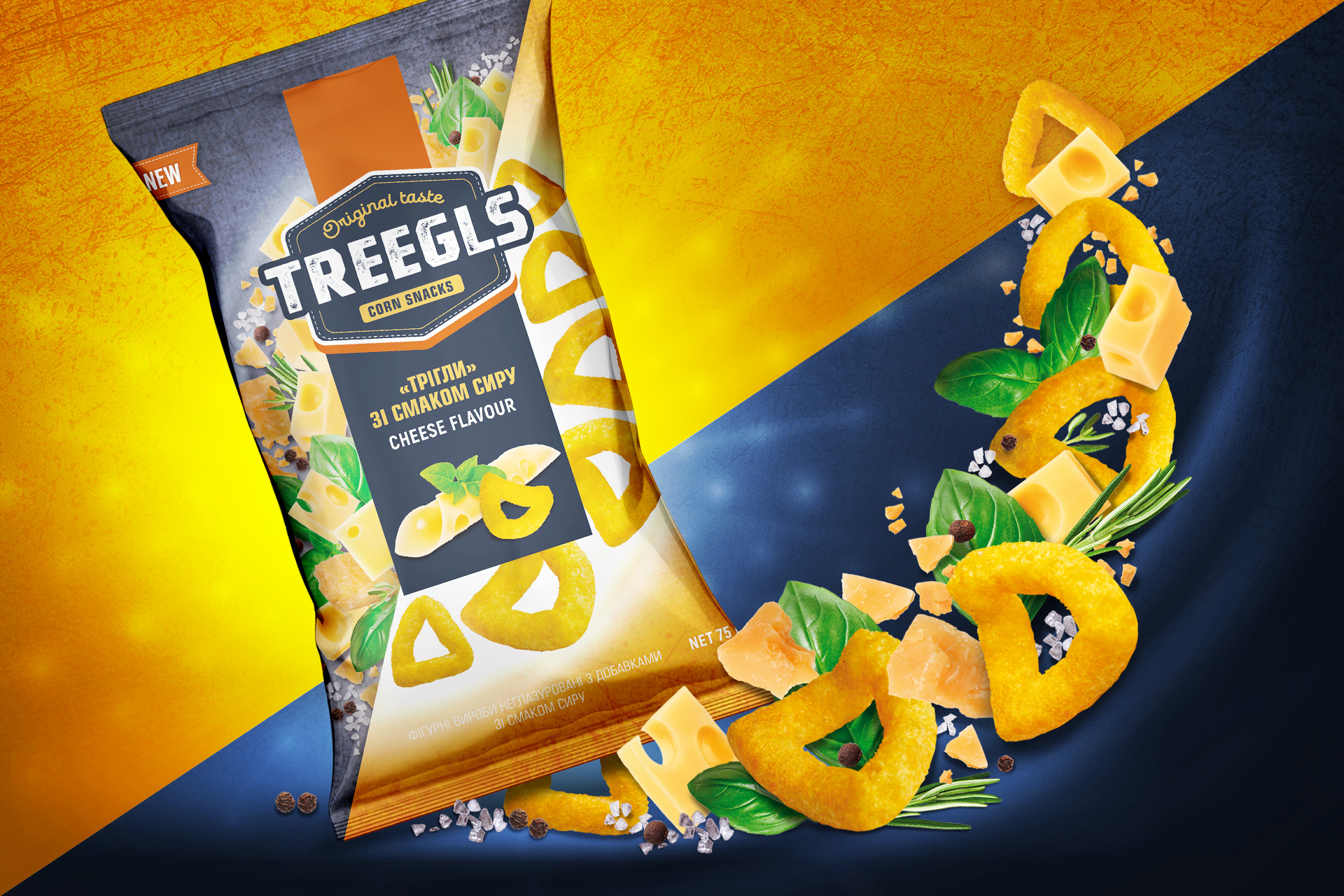 treegls дизайн упаковки кукурудзяних снеків